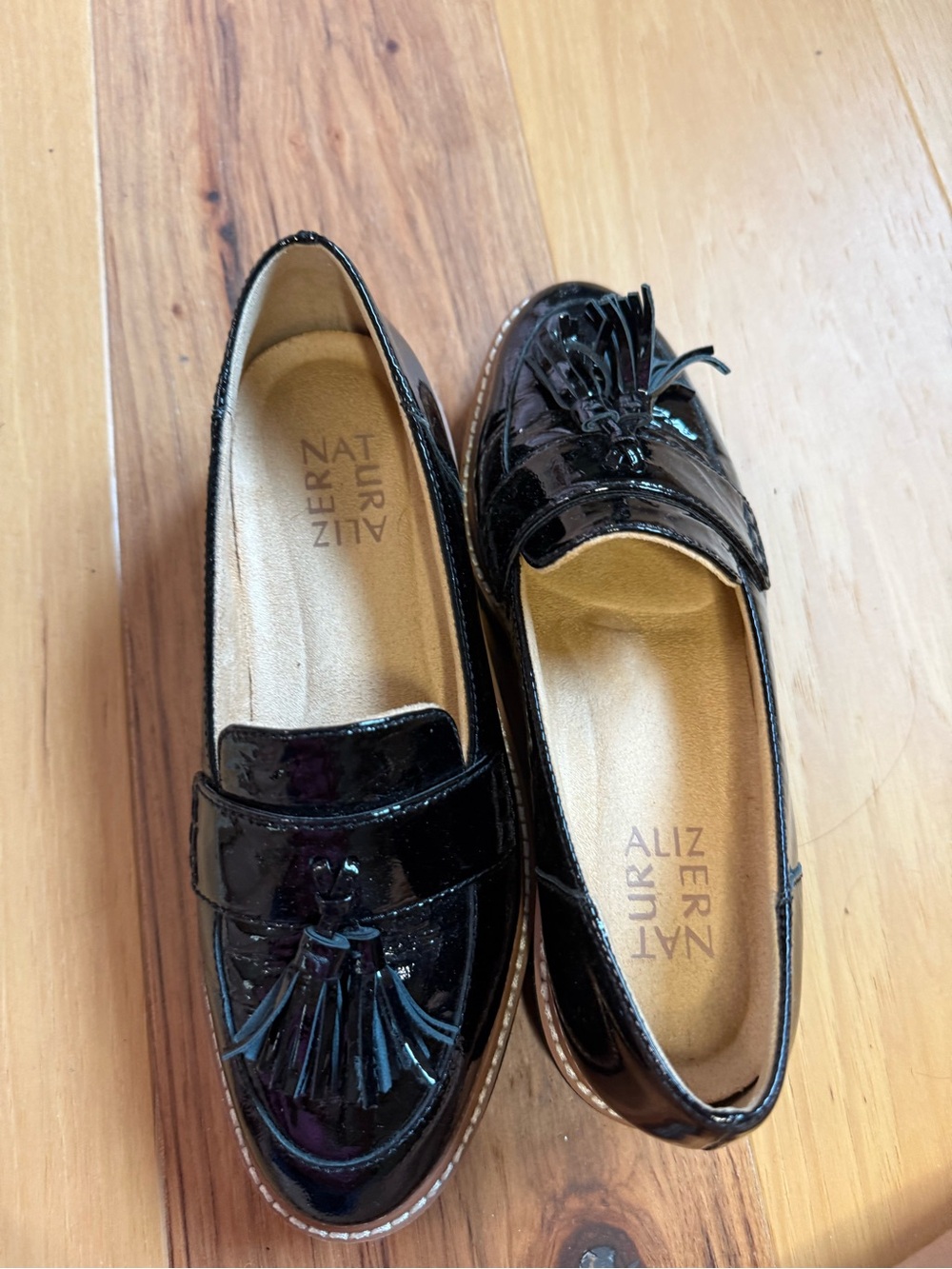 Naturalizer Black Patent Tassel Loafers